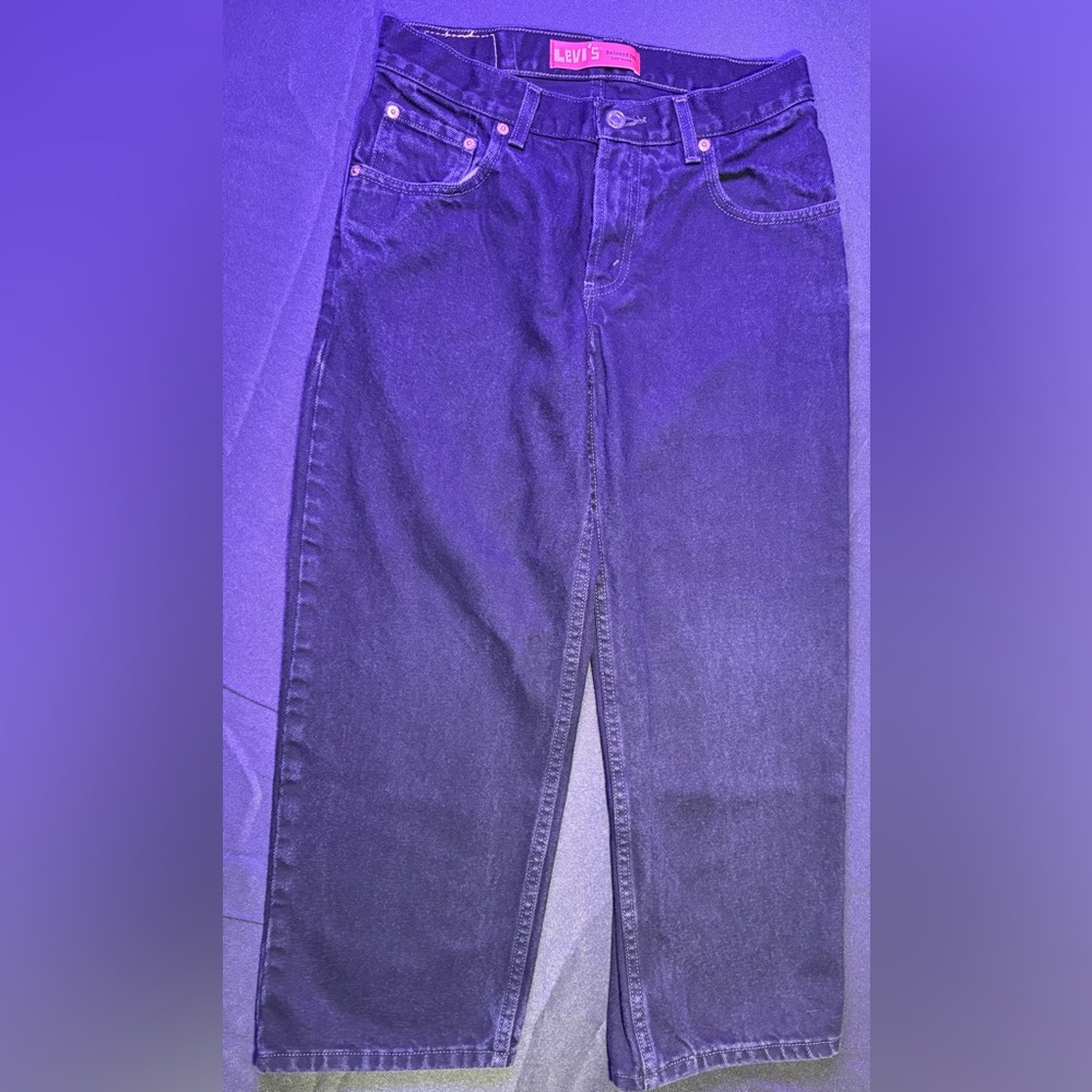 Levi's Kids 550 Black Straight Jeans 10H 30W 26L - Picture 4 of 7